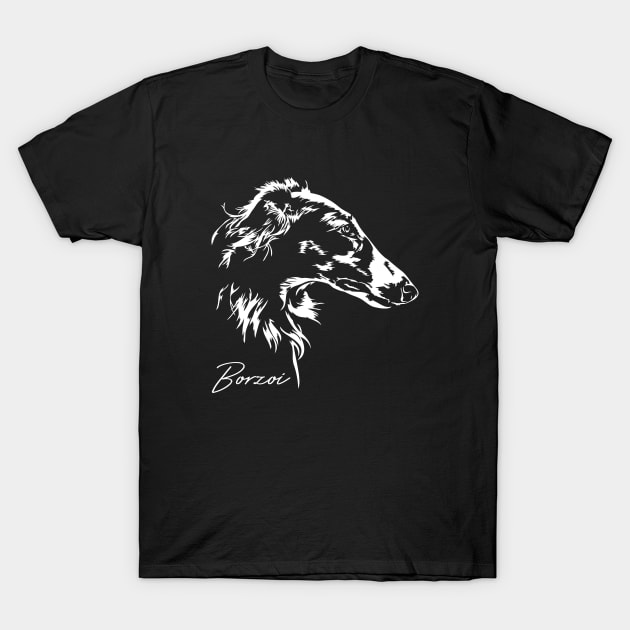 Borzoi Sighthound dog lover Portrait T-Shirt by wilsigns